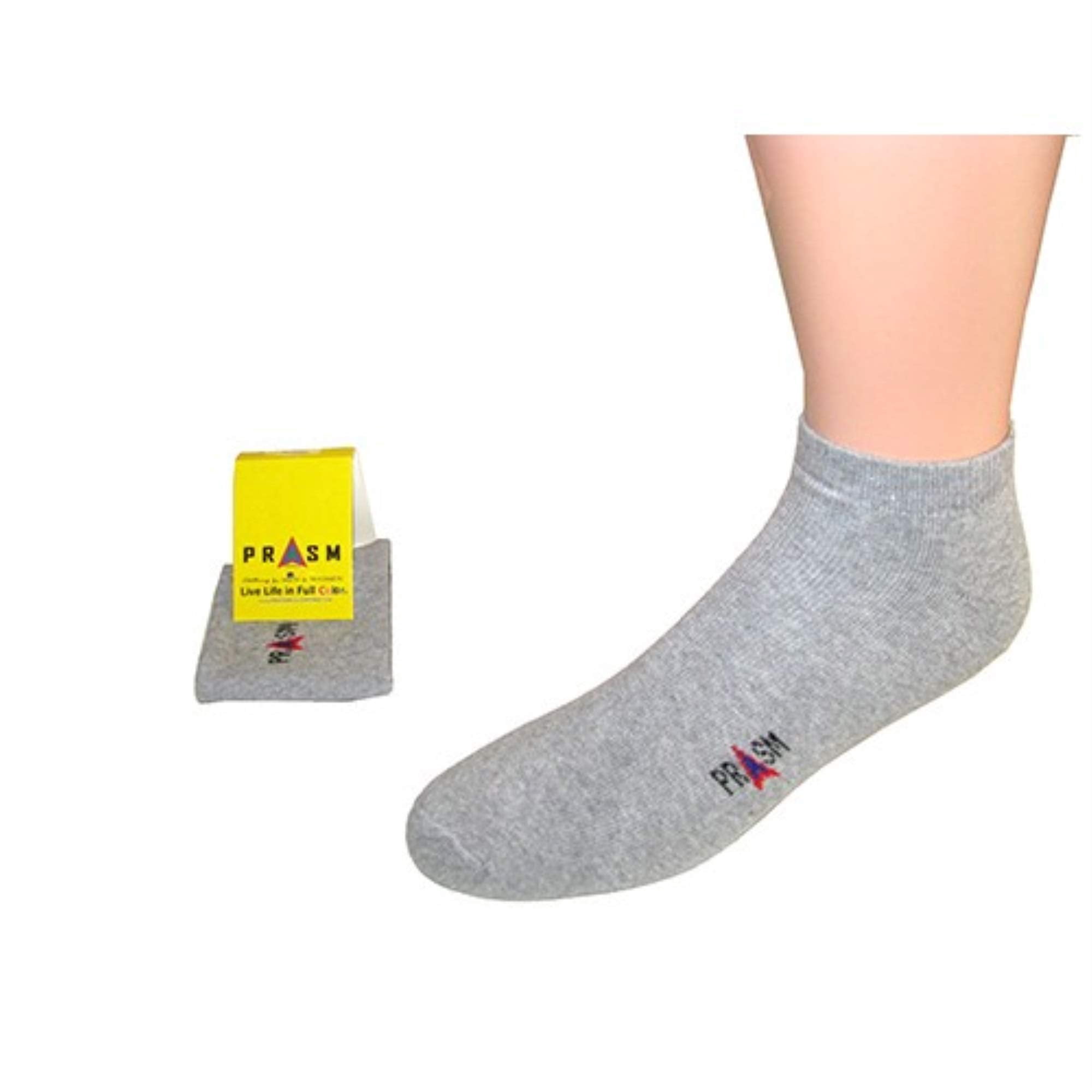Prasm Clothing - Calcetines Tobilleros Prasm De Algodón Egipcio De Primera Calidad Para Hombre, Paquete De 3