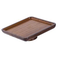 Magideal - Pastel De Pastel De Fruta Placa De Cupcake Plato Vegetal Pedestal Buffet Buffet Buffet Buffet Quese Queser Para La Fiesta De La Fiesta De Té Encimera Marrón 20X20X6Cm