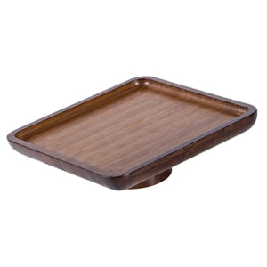 Magideal - Pastel De Pastel De Fruta Placa De Cupcake Plato Vegetal Pedestal Buffet Buffet Buffet Buffet Quese Queser Para La Fiesta De La Fiesta De Té Encimera Marrón 20X20X6Cm