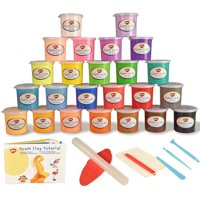 Kit De Arcilla Espumosa Para Modelar Bohs Air Dry Clay Para Niños Con Herramientas