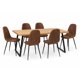 thumbnail image 2 of Comedor Charleston Mesa 75 x 80 x 150 cm + 6 Sillas Velvet Café, 2 of 6