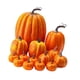 thumbnail image 1 of 14 calabazas artificiales de espuma para decorar fiestas de granja, decoración del hogar, mesa de comedor interior de otoño, surtido de Halloween Naranja, 1 of 5