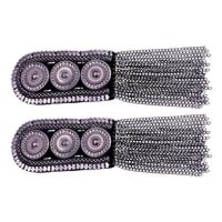 Ioensy - Accesorio De Disfraz De Charretera Con Borlas Para Traje Formal, Actuación De Graduación, Negro