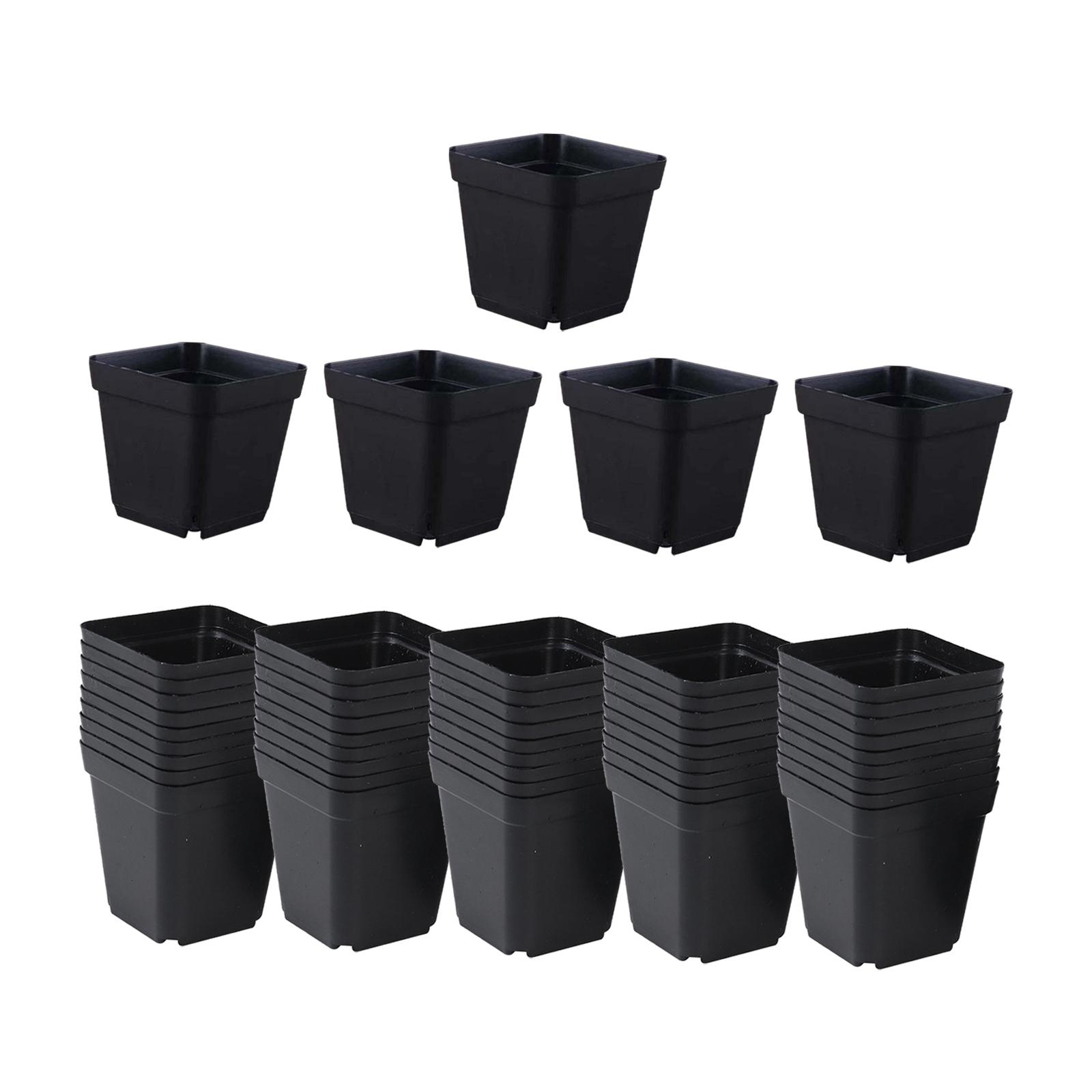 Ioensy - 50 Piezas De Macetas De Guardería, Decoración Cuadrada, Maceta De Inicio De Semillas Para Habitación, Jardín, Oficina