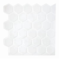 Dekofix - Mosaiko Autoadhesivo Hexágono Blanco 1,2 Mm