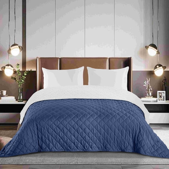 Quilt Sherpa Azul 2 Plaza 100% Poliester Haus