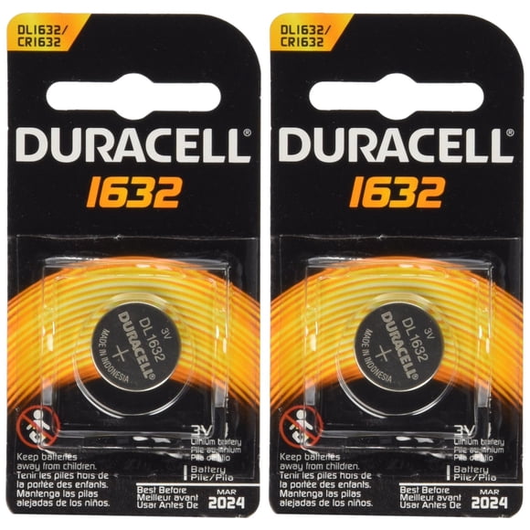 Batería Duracell CR1632 1632 Control remoto para coche, 3 V (2 unidades)
