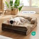 thumbnail image 4 of Cama ortopédica para perros, impermeable, para perros de tamaño mediano, color marrón, 4 of 9