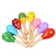 thumbnail image 2 of 6 piezas Maracas sonajeros de madera martillos de arena instrumentos musicales percusión manual hechos de madera lisa para la educación musical tempra, 2 of 5