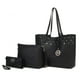 thumbnail image 1 of Conjunto de bolso de mujer 3 piezas MKF Collection - Mariahna, Vegan Leather, Tote Bag, Crossbody Purse, Matching Wallet, Negro, 1 of 3