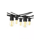 thumbnail image 1 of Luz guirnalda solar led 10 mts 10 ampolletas luz cálida 2700k negro, 1 of 3