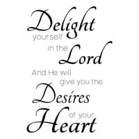 Rienda Libre Graphics - Decomural Delight Yourself In The Lord Bible Ws-42971