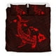 thumbnail image 3 of Mapa Hawaiano Hamerhead Tiburón Polinesio Rojo Juego De Cama, 3 of 3