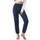 thumbnail image 1 of Pantalones de Pijama para Mujer INSPIRE CHIC Pantalones con Puños Pantalones Largos Bolsillos Laterales Ajuste Holgado Ropa de Descanso Ligera Pantalones de Pijama S Azul Marino, 1 of 6