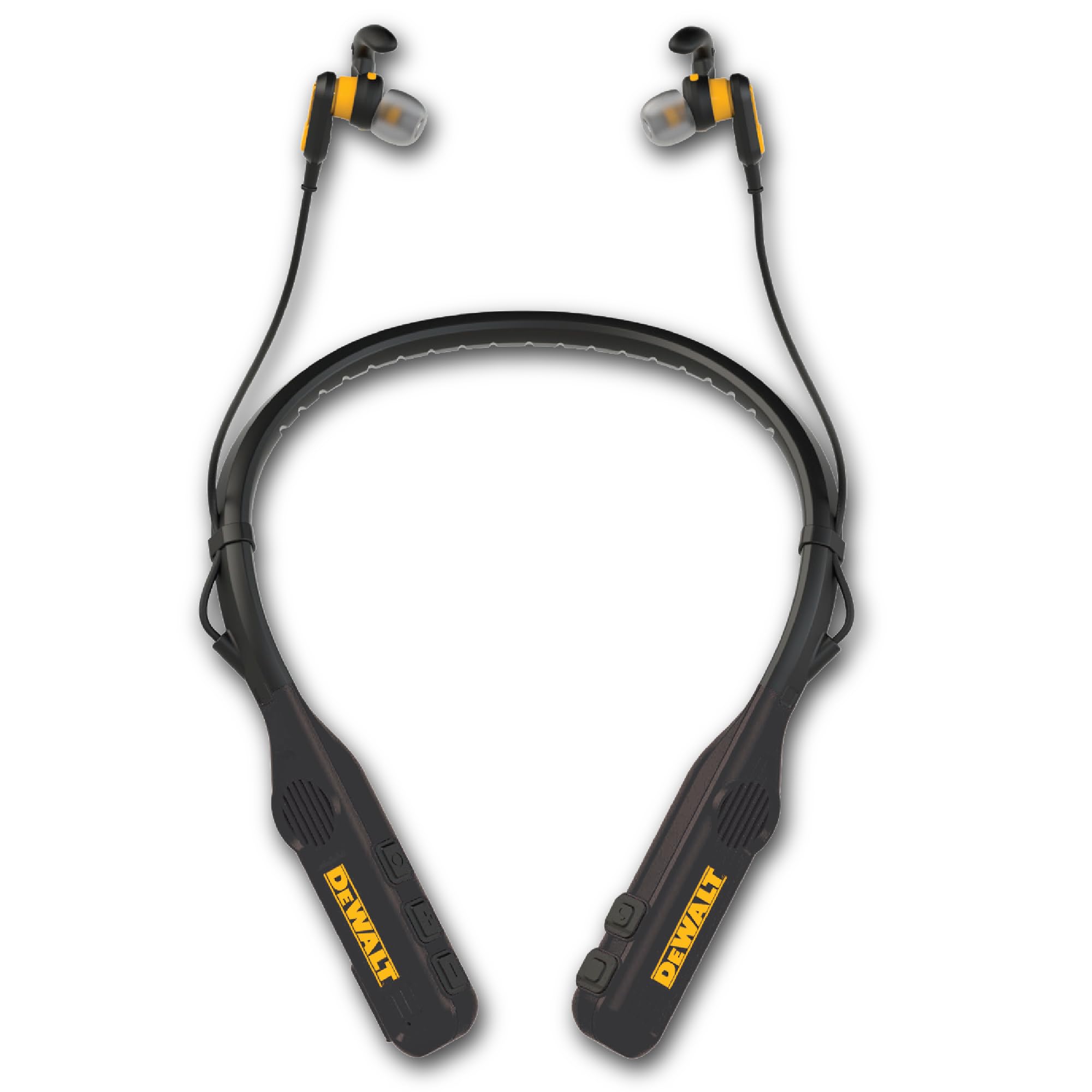 Auriculares Bluetooth Dewalt Con Banda Para El Cuello, 2 En 1, Con Altavoz, Color Negro