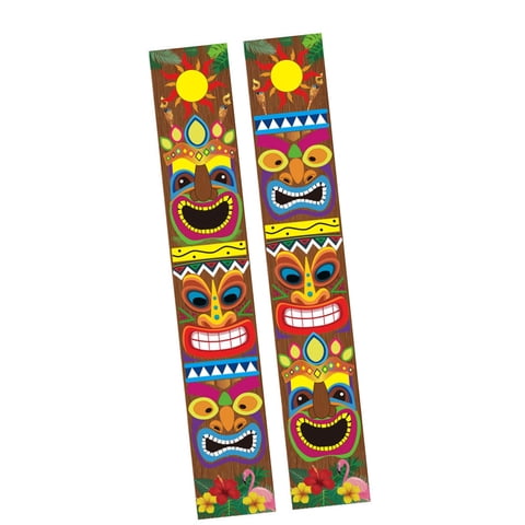 Bothyi - Happy Luau Party Decoration Aloha Tropical Puerta Porche Signos Para Forest Party Couplet