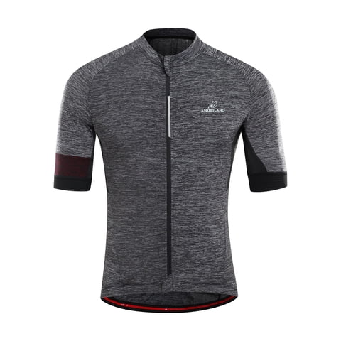 Andesland - Polera Tricota Jaspeada Manga Corta Cierre Completo Hombre