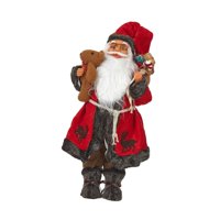 Magideal - Estatuilla De Papá Noel, Decoración De Mesa De Navidad, Adornos, Decoración De Mesa, Figura Decorativa Coleccionable De Pie De Papá Noel, Muñeco De 45Cm
