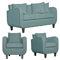 Ruzam Mobel - Juego De Living 3-1-1 Cronos Verde Agua