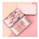 thumbnail image 1 of Set de manicura koofull Pink 12 en 1 con funda de viaje de piel, 1 of 6