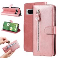 Gangxun - Funda Con Cremallera Para Google Pixel 7 , Carcasa Cartera De Cuero Pu Con Soporte Y Tarjetero