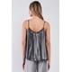 thumbnail image 3 of Top Holgado sin Mangas con Escote en V Suave en Color Negro Plateado Talla XS, 3 of 3