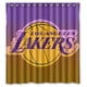 thumbnail image 1 of Cortina de ducha de Los Ángeles Lakers, juego de cortina de baño con ganchos, tamaño 66 x 72 pulgadas, 1 of 3