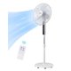 thumbnail image 1 of Ventilador de pie con pedestal PELONIS 16 oscilante con mando a distancia, color blanco, 1 of 7