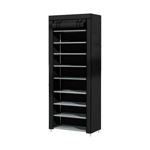 Magideal - Zapatero, Armario De Almacenamiento De Zapatos, Resistente Al Polvo, Multifuncional, Ahorrador De Espacio, Organizador De Zapatos, Estante Para Casa, 10 Capas Negras