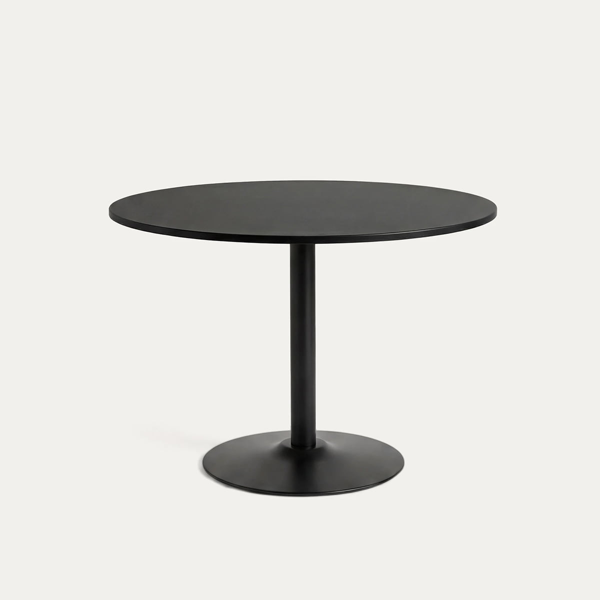 Mesa De Comedor Redonda Nordika Venhoouse Negra 100cm