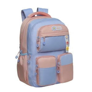 Mochila Kawaii Mujer Twist Block Celeste Head