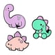 thumbnail image 3 of 3 piezas divertidos broches de dinosaurio pines esmaltados insignias de dibujos animados de moda broche de animales para sombreros accesorio ropa bols, 3 of 5