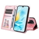 thumbnail image 4 of Funda tipo cartera FOXDOCK para Honor 200 Lite 5G , diseño girasol en relieve, cuero PU, cierre magnético, soporte y tarjetero, 4 of 5