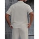 thumbnail image 3 of Polera Hombre Manga Corta Textura Suave Cierre Tendencia 0273, 3 of 3