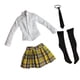 thumbnail image 2 of 1/6 Conjunto De Falda De Camisa De Uniforme De Estudiante Para Cuerpo Femenino De Acción De 12 "Amarillo, 2 of 3