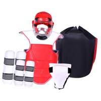 Ioensy - Conjunto De Equipo De Combate Para Karate, Protectores De Piernas Para Entrenamiento De Muay Thai, Agarre De Combate, Altura De 130 A 150Cm