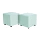 thumbnail image 2 of Set Poufs Cali 2 Cuerpos Felpa Verde Agua, 2 of 6