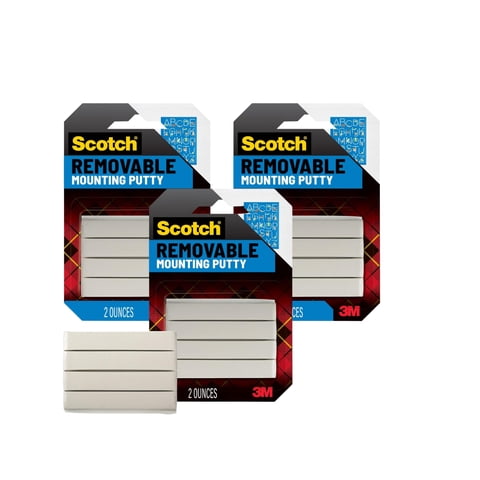 Masilla Adhesiva Scotch-Brite Paquete De 3 Unidades 57G Reutilizable Y No Tóxica