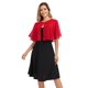 thumbnail image 3 of Capa corta TONGFANTFL de chiffon rojo para mujer, 3 of 5