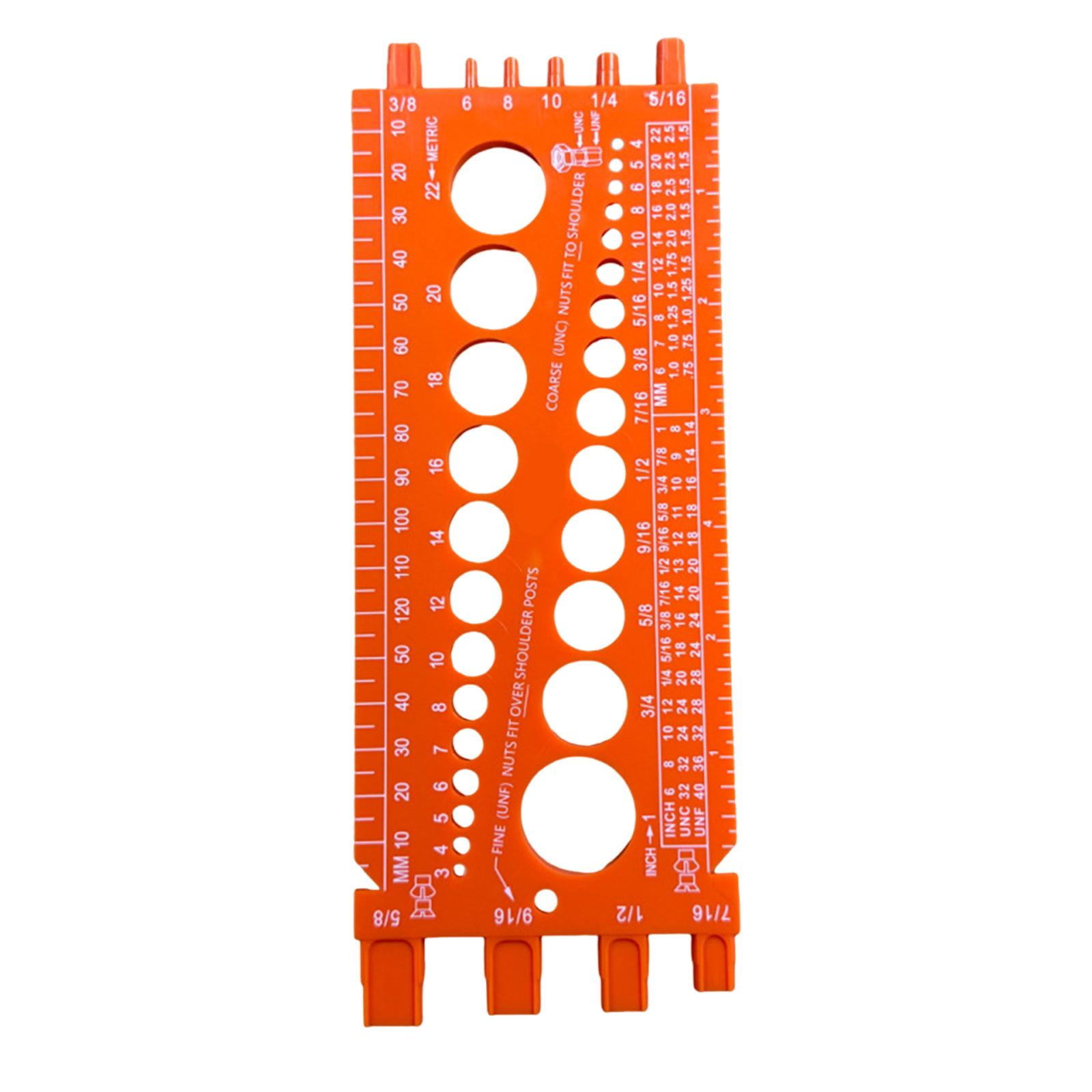 Ioensy - Comprobador De Calibre De Rosca De Perno De Tuerca, Duradero, Multifunción, Portátil, Fácil De Llevar