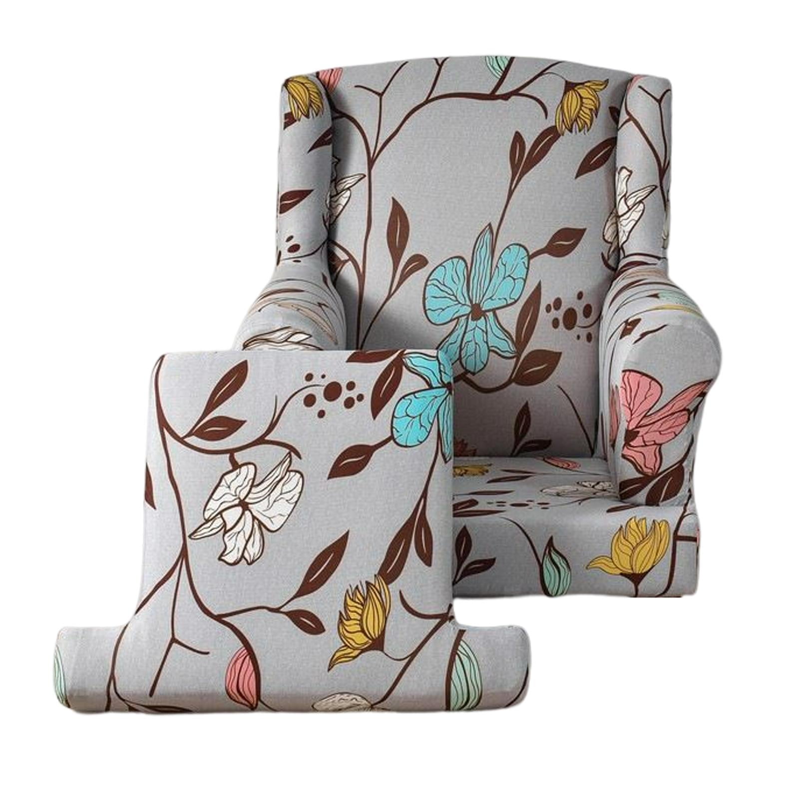 Magideal - Funda De Poliéster Wingback Para Silla, Funda De Sofá, Fundas Para Sillón, Funda Para Silla De Comedor, Protector De Silla Para Boda, Cafetería, Fiest Gris Claro