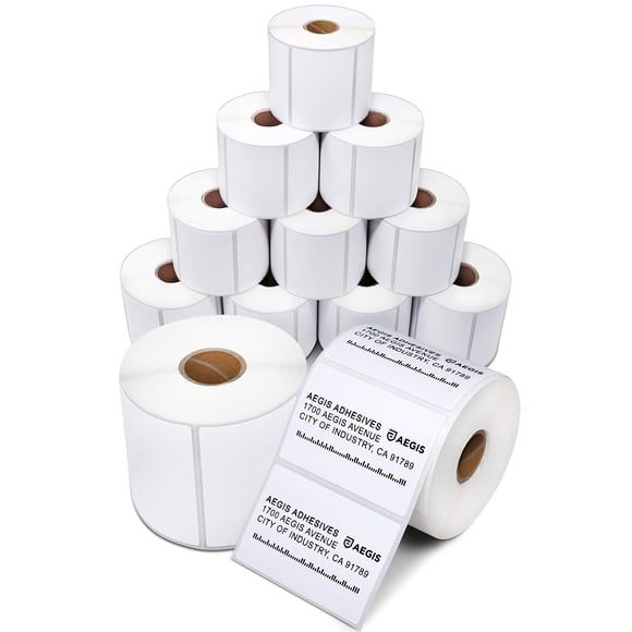 Etiquetas térmicas Aegis Adhesives 7,6 × 5,1 cm 8 400 etiquetas/rollo