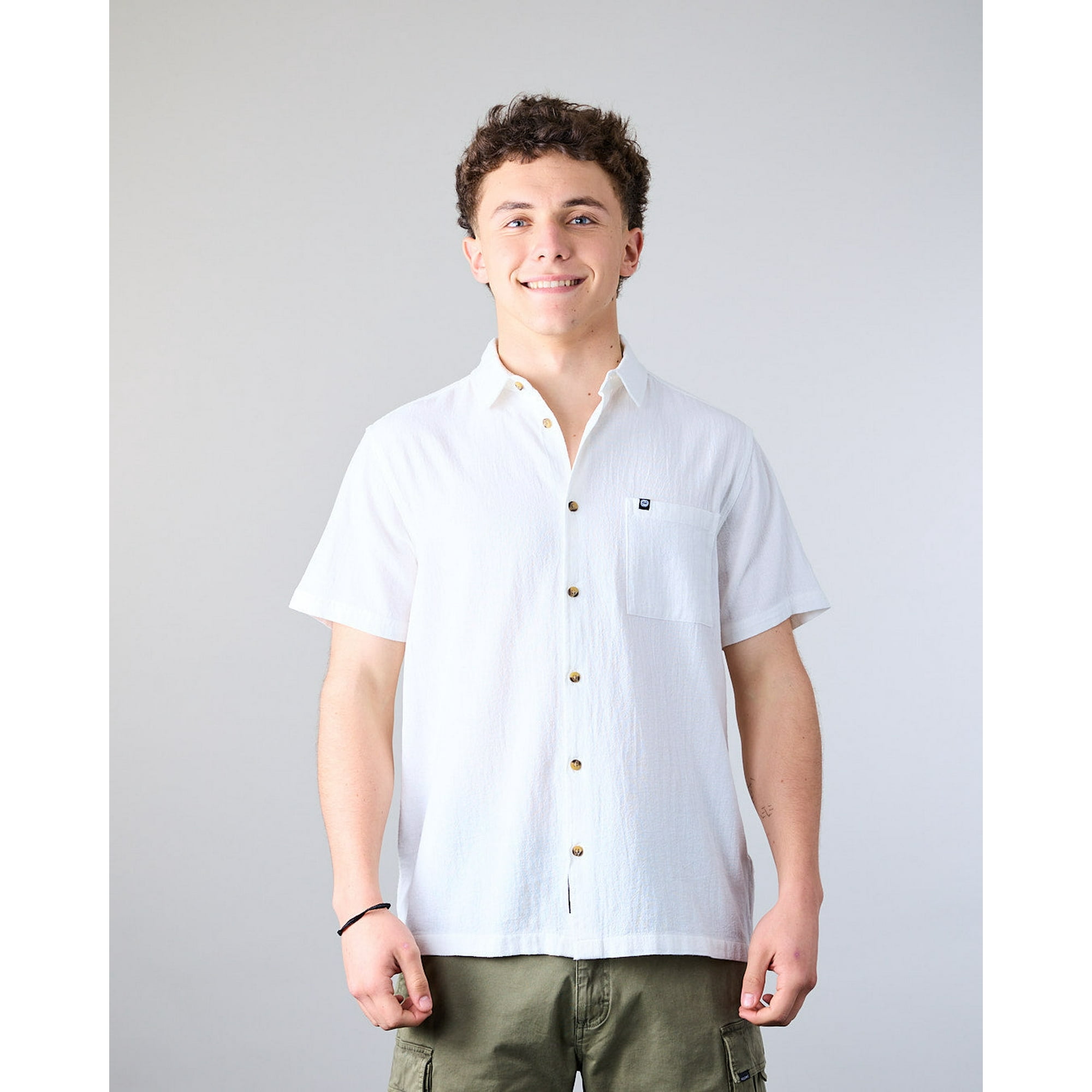 Camisa Manga Corta Hombre Algodón Con Textura Xv5382 Polemic