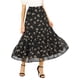 thumbnail image 2 of INSPIRE CHIC Falda Floral de Mujer con Volantes en Capas de Chifón Línea A Maxi Falda Negra L, 2 of 8