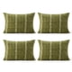 thumbnail image 4 of Set De 4 Fundas De Cojin Chenille Cuadrille Color Verde, 4 of 4