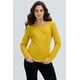 thumbnail image 1 of Polera Mujer Botón Rib Lisa Amarillo, 1 of 4