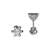 Elbauldejuma - Aros Punto De Luz 5Mm 0.5Ct Plata 925 Moissanita Certificada