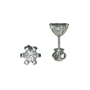 Elbauldejuma - Aros Punto De Luz 5Mm 0.5Ct Plata 925 Moissanita Certificada