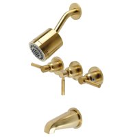 Grifo Kingston Brass Concord Kbx8137Dl Para Bañera/Ducha, Latón Cepillado
