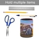 thumbnail image 5 of Guardia del León-theme Cylinder Pen Holder Pencil Organizer with Flannel Lining PVC Leather Material Cardboard Base for study work 10*8CM, 5 of 6